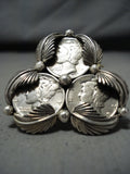Superb San Felipe Sterling Silver Dime Ring-Nativo Arts
