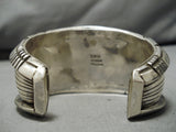 Important Vintage Native American Navajo Rinnie Luyba Ln Mntn Turquoise Sterling Silver Bracelet-Nativo Arts