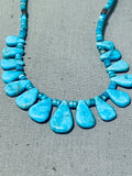 Native American Sensational Vintage Santo Domingo 15 Turquoise Teardrop Necklace-Nativo Arts