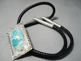 Newsworthy San Felipe Royston Turquoise Sterling Silver Bolo Native American-Nativo Arts
