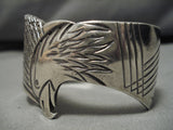 Vintage Native American Navajo Bracelet- Sterling Silver Begay Eagle-Nativo Arts