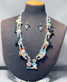 Disney Native American Hndmde Turquoise Sterling Silver Squash Blossom Necklace-Nativo Arts