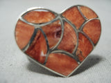 Breathtaking Zuni Spiny Oyster Sterling Silver Ring Native American-Nativo Arts