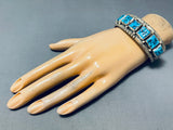 Important Older Yazzie Vintage Native American Navajo Turquoise Sterling Silver Bracelet-Nativo Arts