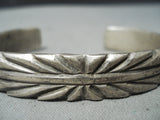 Important Vintage Navajo Sterling Silver Bracelet Native American Old-Nativo Arts