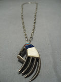 Important Vintage Native American Hopi Turquoise Sterling Silver Jesse Monongye Necklace-Nativo Arts