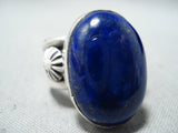 Important Ben Begaye (d) Navajo Lapis Sterling Silver Ring Native American-Nativo Arts