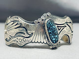 Important Lander Blue Turquoise Vintage Native American Navajo Sterling Silver Bracelet-Nativo Arts