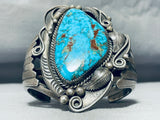 Walter Mitchell Vintage Native American Navajo Turquoise Sterling Silver Bracelet-Nativo Arts