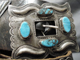 Heavy Authentic Vintage Native American Navajo Turquoise Sterling Silver Concho Belt Old-Nativo Arts