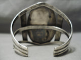 One Of Biggest Best Vintage Native American Navajo Apache Turquoise Sterling Silver Bracelet-Nativo Arts
