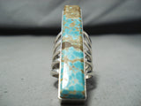 Stunning San Felipe #8 Turquoise Mine Sterling Silver Ring Signed-Nativo Arts