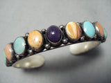 Native American Important Vintage Leo Feeney Turquoise Sterling Silver Bracelet-Nativo Arts