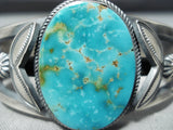 Opulent Vintage Native American Navajo Henry Morgan Turquoise Sterling Silver Bracelet-Nativo Arts
