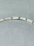 One Of The Most Unique Native American Navajo Pueblo Sterling Silver Inlay Necklace-Nativo Arts