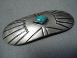 Marvelous Vintage Navajo Native American Damale Turquoise Sterling Silver Pin-Nativo Arts