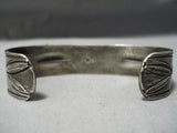 Important Vintage Native American Navajo Zuni Turquoise Coin Silver Bracelet Cuff Old-Nativo Arts
