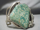One Of The Best Vintage Native American Navajo Green Turquoise Sterling Silver Bracelet-Nativo Arts