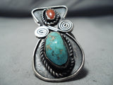 Incredible Vintage Native American Navajo Royston Turquoise Sterling Silver Ring Old-Nativo Arts