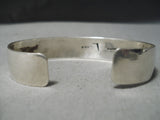 Amazing Vintage Native American Navajo Pilot Mountain Turquoise Sterling Silver Bracelet Old-Nativo Arts