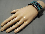Rare Ellie Yazzievintage Native American Navajo Neelde Turquoise Sterling Silver Bracelet-Nativo Arts