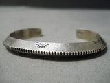 Thicker Heavy Vintage Navajo Sterling Silver Native American Bracelet Old-Nativo Arts