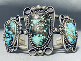 One Of The Best Museum Vintage Native American Navajo Turquoise Sterling Silver Bracelet-Nativo Arts