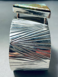 Best Native American Navajo Triangular Rare Shape #8 Turquoise Sterling Silver Bracelet-Nativo Arts