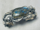 Best Vintage Native American Navajo Labradorite Sterling Silver Thorn Bracelet-Nativo Arts