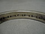 Native American Important Vintage Shawnee Choctaw Sterling Silver Bracelet Old-Nativo Arts
