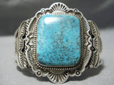 Incredible Vintage Navajo Old Kingman Turquoise Sterling Silver Bracelet-Nativo Arts
