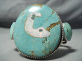 One Of Most Unique Vintage Native American Navajo Opal Animal Turquoise Sterling Silver Bracelet-Nativo Arts