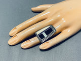 One Of The Best Vintage Native American Navajo Sugilite Inlay Sterling Silver Ring-Nativo Arts