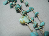 Spectacular Navajo Native American Turquoise 4 Strand Necklace-Nativo Arts