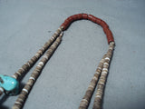 Fabulous Vintage Navajo Kingman Turquoise Necklace Native American Old-Nativo Arts