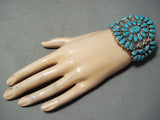 Signed Vintage Native American Navajo Turquoise Sterling Silver Bracelet-Nativo Arts