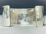 Precise Silver Work Native American Navajo Sterling Silver Bracelet-Nativo Arts