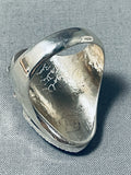 Magnificent Native American Zuni Turquoise Sterling Silver Ring Signed-Nativo Arts