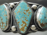 Best Vintage Verdy Jake #8 Turquoise Native American Navajo Sterling Silver Bracelet-Nativo Arts