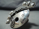 Biggest Native American Navajo Kachina Face Native American Navajo Sterling Silver Ring-Nativo Arts