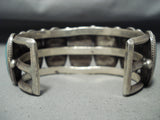 Museum Vintage Native American Navajo Spipderweb Turquoise Sterling Silver Bracelet-Nativo Arts