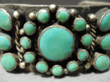 One Of The Best Vintage Native American Navajo Fox Turquoise Sterling Silver Bracelet Old-Nativo Arts