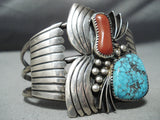 Important Earlier Wil Benally Vintage Native American Navajo Sterling Silver Turquoise Bracelet-Nativo Arts