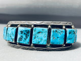 Ben Duboise Vintage Native American Navajo Turquoise Squares Sterling Silver Bracelet-Nativo Arts