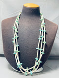 Native American Very Old Vintage Santo Domingo Turquoise Shell Necklace-Nativo Arts