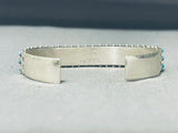 Steve Haloo Triple Row Turquoise Eye Vintage Native American Zuni Sterling Silver Bracelet-Nativo Arts