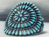 Darlene Kahue Vintage Native American Zuni Turquoise Sterling Silver Bracelet-Nativo Arts