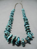 Chunky Vintage Navajo Turquoise Nugget Native American Heishi Necklace Old-Nativo Arts