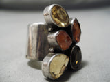 Unbelievable Navajo Amber & Citrine Sterling Silver Native American Ring-Nativo Arts