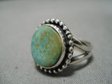 Important Jeanette Dale Native American Navajo Royston Turquoise Sterling Silver Ring-Nativo Arts